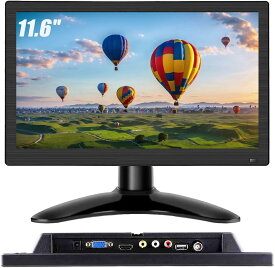11.6インチ 液晶 小型 モニター 1920*1080 HDMI VGA BNC AV 多様接続内蔵 VESA75 日本語メニュー