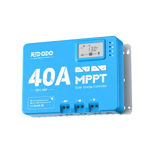 24V 40A MPPT �\�[���[�`���[�W�R���g���[���[ Bluetooth���� �ቷ�[�d�ی� �ő�ϊ�����97% LCD�\�� ���d�ی� ���z�����d �I�t�O���b�h RV �L�����v �h�Д��~