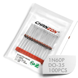 (100個入り)ショットキーバリア整流ダイオード 50mA 45V DO-35 アキシャル 小信号スイッチングダイオード ラジオ用
