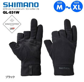 シマノ/SHIMANO GL-031W　ゴアテックスウィンドストッパー フリース グローブ 3 ブラック　M〜XL