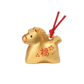 【開運干支置物】彩耀招福寿々午（金福土鈴）ウマ（うま）年置物