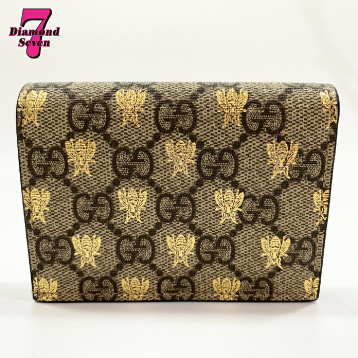 楽天市場】【中古】【美品】 GUCCI グッチ GGスプリーム 二つ折り財布 