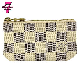 【中古】【美品】Louis Vuitton ルイヴィトン ポシェット・クレ N62659 ダミエ アズール 小銭入れ 小物入れ 白 ホワイト レディース*k932*