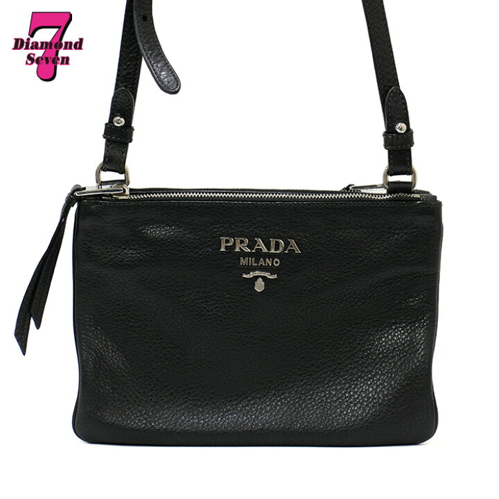 楽天市場】【中古】【美品】 PRADA プラダ ショルダーバッグ ネロ 