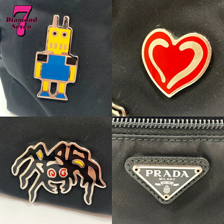 楽天市場】【中古】【美品】 PRADA プラダ ナイロン ポーチ メタル 