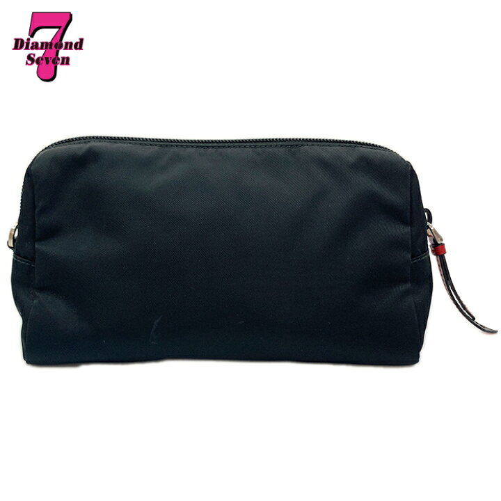 楽天市場】【中古】【美品】 PRADA プラダ ナイロン ポーチ メタル 