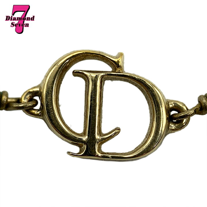 楽天市場】【中古】Christian Dior ディオール CDロゴ フェイクパール 