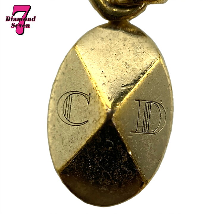 楽天市場】【中古】Christian Dior ディオール CDロゴ フェイクパール 