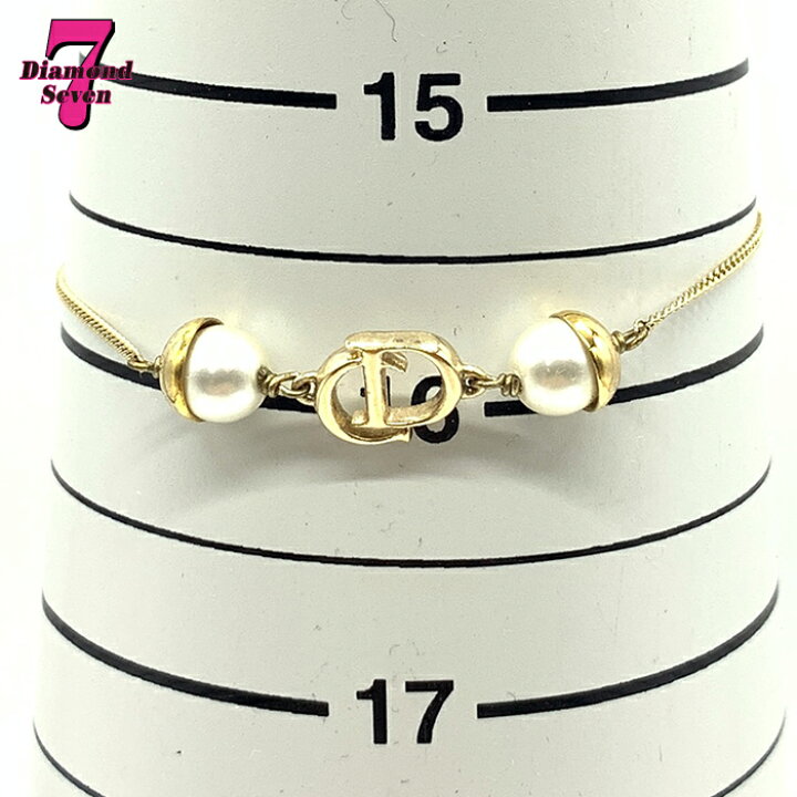 楽天市場】【中古】Christian Dior ディオール CDロゴ フェイクパール 