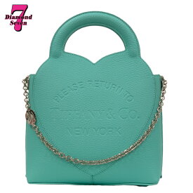 【中古】【美品】Tiffany&Co. ティファニー リターントゥティファニー 2way ハンドバッグ ショルダーバッグ チェーン ティファニーブルー 青 水色 ターコイズ ハート シルバー金具 鞄 レディース 女性 *k932