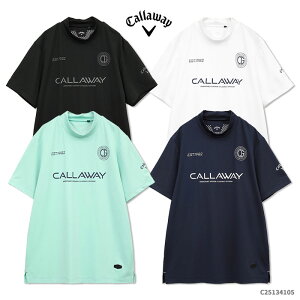 Callaway 【キャロウェイ アパレル】 c25134105 ストレッチスムースモックネックシャツ (MENS) メンズ 【2025年モデル】 ゴルフ ウェア アウター おしゃれ キャロウェイロゴ シンプル