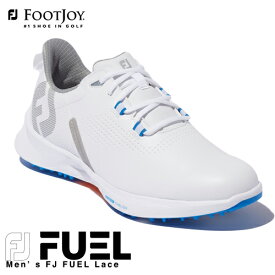 FOOTJOY 【フットジョイ】 FUEL Laced 2022 メンズ ゴルフ シューズ 55440 ホワイト/ブルー (W) フューエル レース [3E相当] 【2022年モデル】紐靴 ひもぐつ スパイクレス