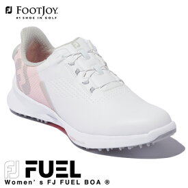 FOOTJOY 【フットジョイ】 FUEL Boa 2022 レディース ゴルフ シューズ 92382 ホワイト/ピンク (W) フューエル ボア [3E相当] 【2022年モデル】