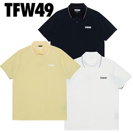 【店舗在庫連動】 TFW49 BACK YOKE SLEEVE POLO バックヨーク スリーブ ポロ Tシャツ メンズ ゴルフウェア シャツ シンプル おしゃれ T102610015