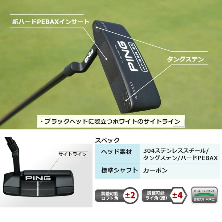 楽天市場】ピン 2023 ANSER 2D アンサー2D パター メンズ 右用 33 