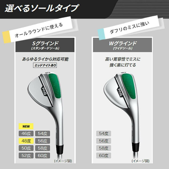 楽天市場】【カスタムフィッティング】ピン S159 CHROME WEDGE N.S.PRO 