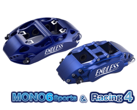 ENDLESS MONO6Sports＆Racing4 彫文字仕様 Version2 SYSTEM INCH UP KIT-3 フロント/リアセット 日産 ニッサン スカイライン GT-R BNR34用 (EFZFXBNR34)【ブレーキキャリパー】エンドレス モノ6スポーツ＆レーシング4 バージョン2 システムインチアップキット-3