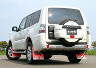 JAOS マッドガード3 前後セット レッド ミツビシ パジェロ V80/V90用 (B621327F/B621328R) 【外装品】【…