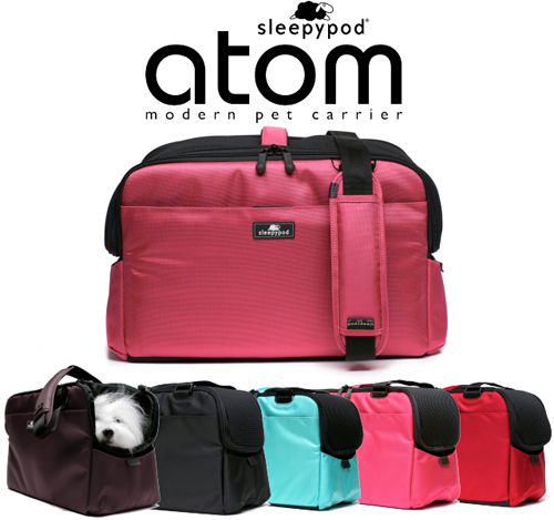 Sleepypod Atom <BR>(スリーピーポッド アトム) <BR>カラー：Blossom Pink(ブロッサムピンク)<BR>お出かけ 車 ドライブ ペットハウス キャリーバッグ 犬用 猫用 ペット用 ペット旅行用バッグ