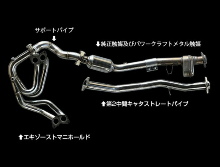 楽天市場】パワークラフト 第2中間キャタストレートパイプ トヨタ GR86 