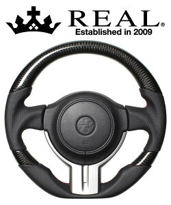 REAL STEERING プレミアムシリーズ Dシェイプ トヨタ 86(ハチロク) 前期 ZN6用 カラー:ブラックカーボン 3C (F4-D-BKC-3)【ハンドル】【自動車パーツ】レアル ステアリング
