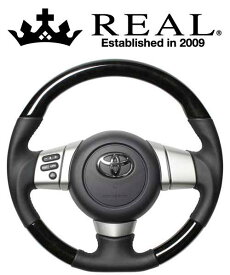 REAL STEERING オリジナルシリーズ トヨタ FJクルーザー GSJ15W用 カラー：ブラックウッド (FJ-BKW-BK)【ハンドル】【自動車パーツ】レアル ステアリング