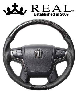 REAL STEERING オリジナルシリーズ トヨタ クラウンアスリート 210系用 カラー:ブラックカーボン (H30-BKC-BK)【ハンドル】【自動車パーツ】レアル ステアリング