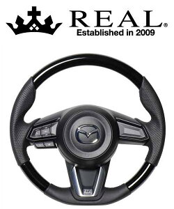 REAL STEERING �I���W�i���V���[�Y �}�c�_ �A�N�Z�� ��� BM/BY�n�p �J���[�F�s�A�m�u���b�N (MZD-PBW-BK)�y�n���h���z�y�����ԃp�[�c�z���A�� �X�e�A�����O