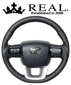 REAL STEERING オリジナルシリーズ トヨタ ハイラックス GUN125用 カラー：オールレザー (N125-LPB-SL)【ハンドル】【自動車パーツ】レアル ステアリング