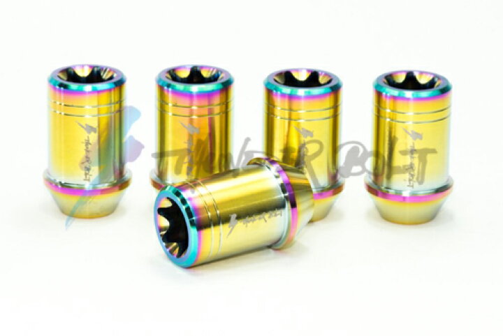 楽天市場】Thunder Bolt Titanium BE ONE Nuts M12xP1.5 コニカル座 16 