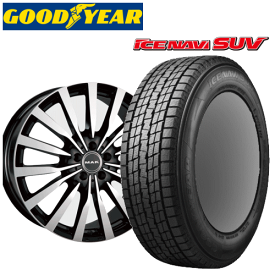 メルセデスベンツ Gクラス(W463)用 タイヤ銘柄： グッドイヤー アイスナビ SUV タイヤサイズ： 265/60R18 ホイール： アルミホィール スタッドレスタイヤ ホイール4本セット【18インチ】