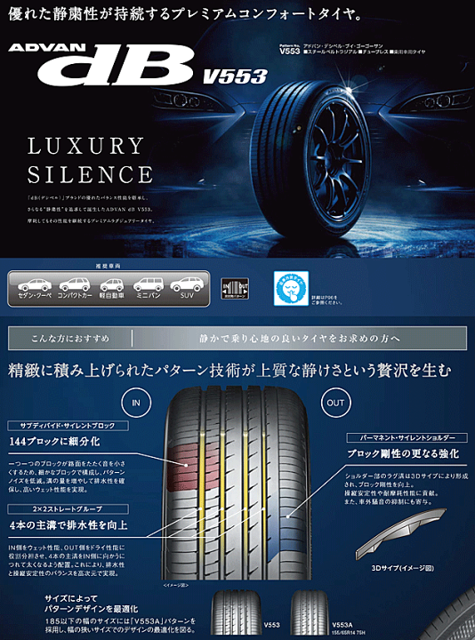 25年製新品未使用ヨコハマ アドバン デシベルV553 225/40R18 2本 楽天市場】225/50R18 99W XL ヨコハマ アドバン デシベル V553