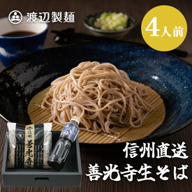 新春 初売り 2026 ギフト 信州生そば 送料無料 4人前 善光寺 御開帳 贈答 信州蕎麦 蕎麦 産地直送 御祝 内祝 プレゼント 実用的 包装 熨斗 善光寺そば4人前セット 累計6万食突破 2014エキスポ賞受賞 母の日