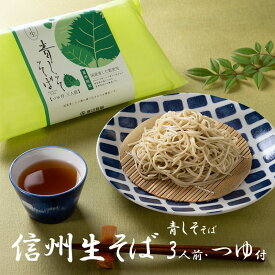 お土産 信州そば 青しそそば3人前 つゆ付 半生タイプ 信州蕎麦 信州直送 ギフト 贈り物 常温 保存食 期間限定