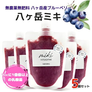 【5個セット/季節限定】八ヶ岳ミキ「ブルーベリー」(砂糖不使用)/ミキ 冷凍便 奄美伝統の発酵飲料 発酵食品 無農薬 無肥料 完全植物性 ヴィーガン みき 神酒 自然栽培 カリウム マグネ