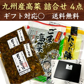 父の日 2024 ちちの日 のし対応可 九州産高菜詰合せ 4点セット 九州 福岡 博多 国産 漬物 熨斗 40代 50代 60代 70代 80代 90代 送料無料