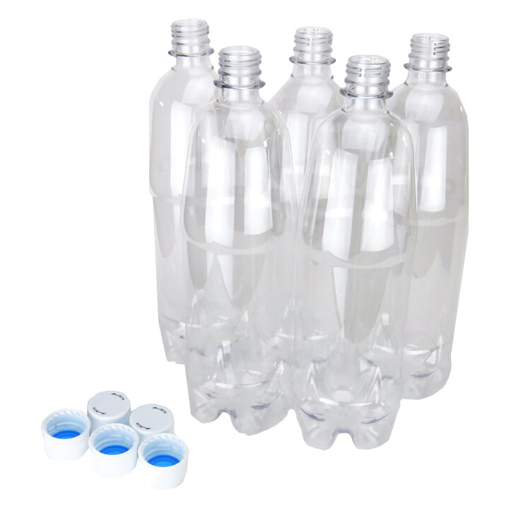 楽天市場 空 ペットボトル容器 1000ml 炭酸用 5本ふた付セット 包装用品の谷津商会
