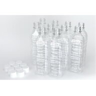 空 ペットボトル容器 500ml 角型 420本 ふた付セット本州送料無料！！（北海道・沖縄を除く）