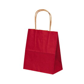 紙袋 手提げ　ミニサイズ/【紙手提げ袋 T-1 カラー（赤）】使いやすい25枚入り 業務用 小さめ 180×100×210 プレゼント・ラッピングに！