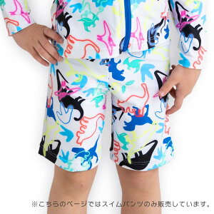 スイムパンツ 水着 男児 男の子 (100/110/120/130/140cm) UVカット 恐竜 ダイナソー マリン 海 虫 宇宙 ブルー グレー コン シロ ザジーザップス tcpt