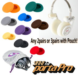 お得にPORTA PRO！【KOSSヘッドホン用】YAXI ヤクシー for PORTAPRO イヤーパッド単品｜ ブラック｜オレンジ｜グレー｜ブルー｜レッド｜イエロー｜ パープル｜クリームホワイト｜グリーン｜ブラウン｜全10色展開｜組み合わせ自由｜ポタプロ｜PORTA PRO