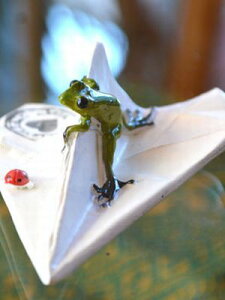 ★レビューで特典★置物 置き物 オブジェ オーナメント 飾り アニマル アジアン雑貨 バリ ♪ヒコーキカエル♪ おしゃれ リゾート トライバル ホテルライク アジアンインテリア インテリア