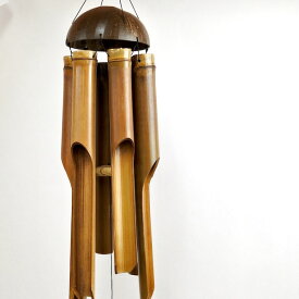 ★レビューで特典★アジアン バリ 雑貨 ♪バリ島のバンブー風鈴（ハーフタイプ）♪ おしゃれ インテリア ウィンドチャイム ドアチャイム モビール バリ風 リゾート トライバル ホテルライク