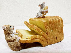 アジアン バリ 雑貨 ♪食パン取り合いっこネコとネズミ♪ インテリア おしゃれ エスニック 置き物 オブジェ アニマル アンティーク