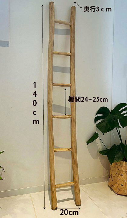 楽天市場】アジアン家具 木製 バリ ♪チークの根のラダー（140cm  