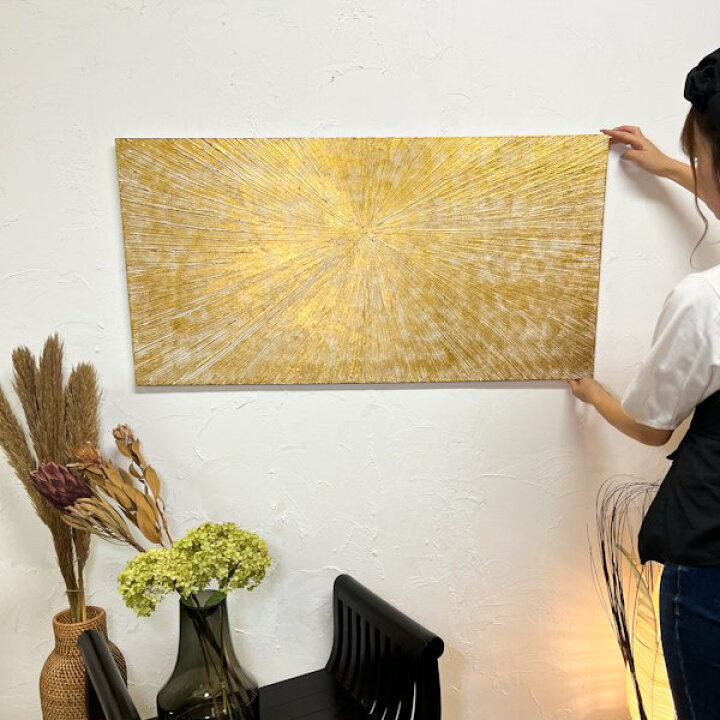 楽天市場】壁飾り ウォールデコ アートパネル ♪ゴールドオブジェ100cm 