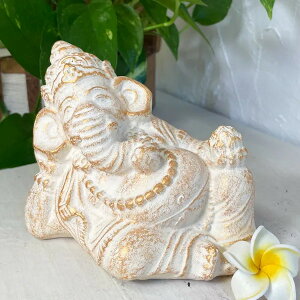★レビューで特典★置物 置き物 オブジェ ♪一休みガネーシャ像♪ 縁起物 厄除け 厄払い 神仏 ゾウ インテリア おしゃれ ナチュラル カフェ リゾート トライバル ホテルライク エスニック