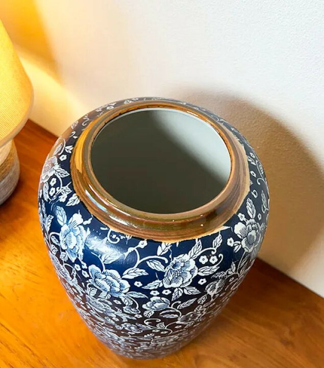 楽天市場】フラワーベース唐草柄（青・白）♪ 花瓶 花器 花入れ 陶器 