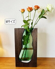 ゼノフラワーベース（Mサイズ）♪ 花瓶 花器 花入れ ガラス 木製 モダン シンプル インテリア おしゃれ アジアン ナチュラル カフェ リゾート