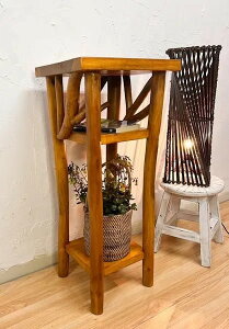 ★レビューで特典★ARナチュラル花台サイドテーブル(スクエア型)NB♪ チーク材 無垢材 木製 ソファーサイド ベッドサイド インテリア おしゃれ ナチュラル カフェ リゾート ホテルライク